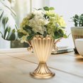 thumbnail image 1 of RUNROTOO 1Pcs Golden Trumpet Shape Iron Vase for Aisle Guide and Home Decoration, 1 of 6