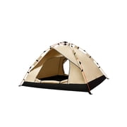 Toytexx Pop-Up Camping Tent, 210 x 150 x 125 cm Small Size 1-2 Person Lightweight Camping Tent with Carrying Bag for Outdoor, Camping, Hiking (Gold w/ Black Bottom)