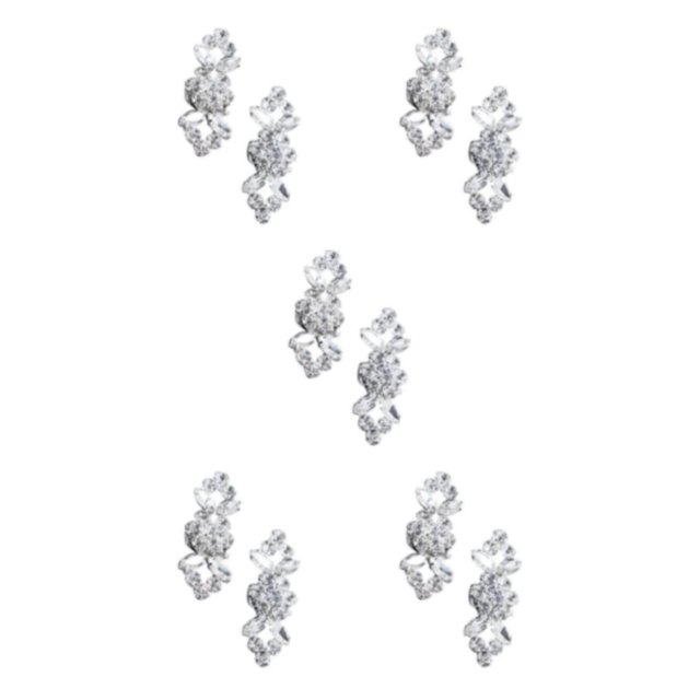 mmirethe 2 Pcs Pinces à Chaussures de Mariage Bijoux Robe de Fête pour Mariée Accessoires Chapeau Type B 5Ensemble