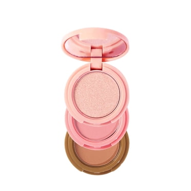 Pompotops Beauty Products Clearance,Women Beauty Gifts,High Gloss Powder Blusher Facelift 3in1 Disc, Multifunctional Makeup Tray