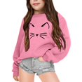 thumbnail image 1 of PMVFHDE Chandails Légers pour Filles Chandails à Capuchon pour Enfants d'Automne et d'Hiver à Manches Longues Mode Imprimé Col Rond Chandail à Capuchon pour Garçons et Filles Plus Manteau à Capuchon Chaud Rose,6-7 Ans, 1 of 4