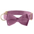 thumbnail image 1 of HLONK Durable Polyamide Adjustable Velvet Dog Collar - with Bowtie and Metal Buckle - Cute Solid Pattern for Small  Medium  and Large Dogs  Ideal Gift for Puppies, 1 of 7