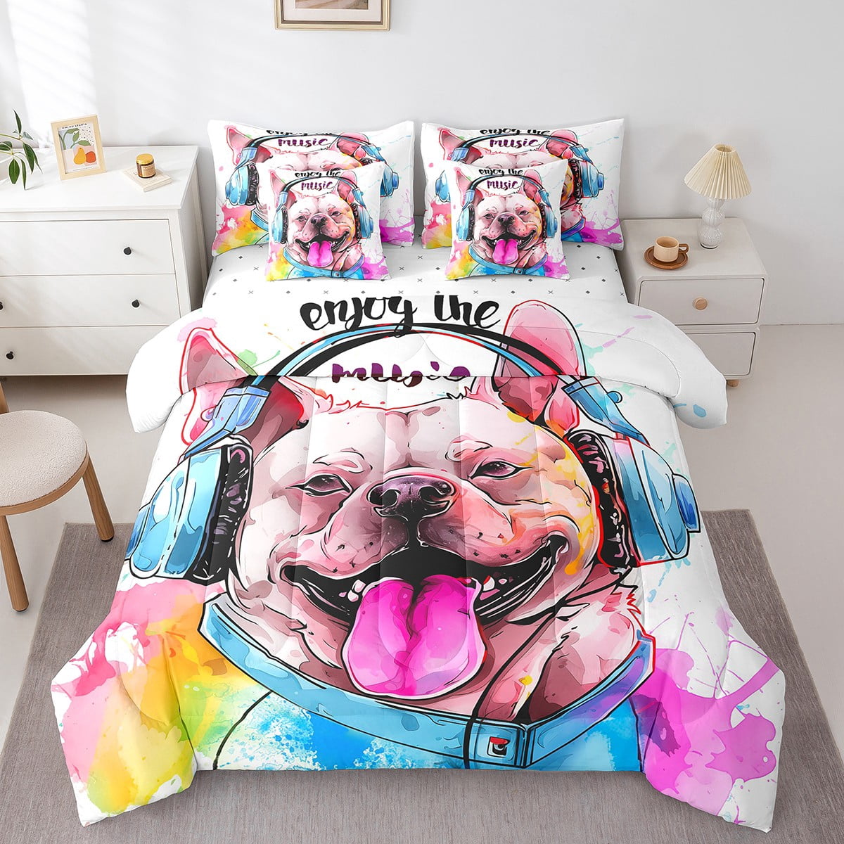 YST Ensemble Douillette 7 Pcs « Bed in a Bag » Mignon Animal Kawaii Faune, Format Double