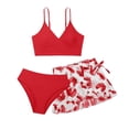 thumbnail image 1 of RXMEKW Girls Bikini Swimsuit for Kids with Ruffle Skirt and Halter Top, 2-Piece Princess Hot Spring and Pool Set in Purple, 1 of 7