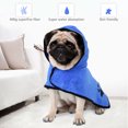 thumbnail image 3 of Labymos Dog Bathrobe Dog Bath Towel with Hood Belt Soft Super Water Absorption, 3 of 7
