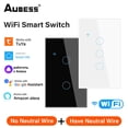 thumbnail image 1 of 1/2/3/4 gang TUYA WiFi Smart Touch Switch Home Wall Button for Alexa and Google Home Assistant Wall mounted glass panel touch light switch, 1 of 7