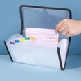 thumbnail image 4 of EGNMCR Closet Organizers and Storage, B6 Bill Accordion Bag 13 Compartments Financial VAT Invoice Receipt Bag Transparent Waterproof File Classification Folder Pla stic document classification folder, 4 of 6