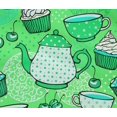 thumbnail image 5 of oneOone Cotton Flex Light Green Fabric Tea Party Kettle Fabric For Sewing Printed Craft Fabric By The Yard 40 Inch Wide, 5 of 5