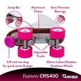 thumbnail image 3 of CHICAGO Skates Patins à Roulettes Quadruples Blancs de Qualité Supérieure pour Filles et Femmes Débutantes, Design Classique à Tige Haute Ajustable pour Patins et Rol Intérieurs Ou Extérieurs, 3 of 5