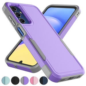 Pour Samsung Galaxy A16 5G Dossier téléphonique, Ebizware Cas résistant militaire grade lourd service protection du corps complet Couverture robuste pour Galaxy A16 5G, violet