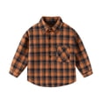 thumbnail image 1 of Tranfacy Chemises à Carreaux à Boutons pour Enfants à Manches Longues Col Rabattu Manteau d'Automne et Couche de Base, 1 of 3