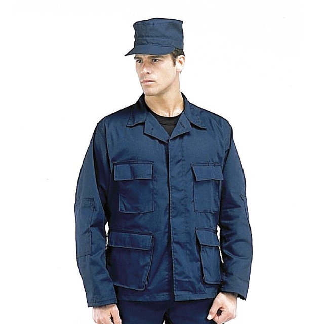 Rothco Chemises en Sergé Poly/coton Unies BDU - Bleu Marine, 2TG