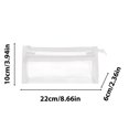 thumbnail image 3 of RXIRUCGD Sac à Stylos Transparent à Double Couche Sac à Stylos Triangulaire Transparent Étudiant Grande Capacité Sac de Rangement à Compartiments Sac de Papeterie, 3 of 5