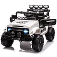 thumbnail image 3 of BeesClover 12V Ride On Truck Car, Battery Powered Car w/Remote Control, Spring Suspension, LED Lights, Bluetooth, 3 Speeds, Electric Car for Kids, 3 of 7