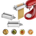 thumbnail image 1 of Pasta Attachment for KitchenAid Stand Mixer Included Pasta Sheet Roller, Spaghetti Cutter and Fettuccine Cutter Pasta Maker Stainless Steel Accessories 3Pcs by Gvode, 1 of 5