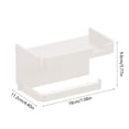thumbnail image 3 of Rbaofujie Tissue Box Cover Rectangle Bathroom Mobile Phone Rack No Punching Paper Towel Storage and Storage Rack Household Roll Up Paper Box Suction Paper Box Wall Mounted Large Tissue Box, 3 of 6