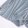 thumbnail image 4 of AherBiu Hauts Grande Taille pour Femmes Automne Manches Longues Haut de Pyjama Doux avec Soutien-Gorge Intégré Col Ras du Cou T-Shirts de Pyjama Confortables, 4 of 7