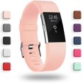 thumbnail image 1 of Replacement Bands Compatible for Fitbit Charge 2, Classic & Special Edition Adjustable Sport Wristbands(Light Pink,S), 1 of 7