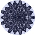thumbnail image 1 of Ahgly Company Tapis Rond Lavable en Machine Intérieur Transitionnel Bleu Nuit, 6 Pieds Rond, 1 of 7