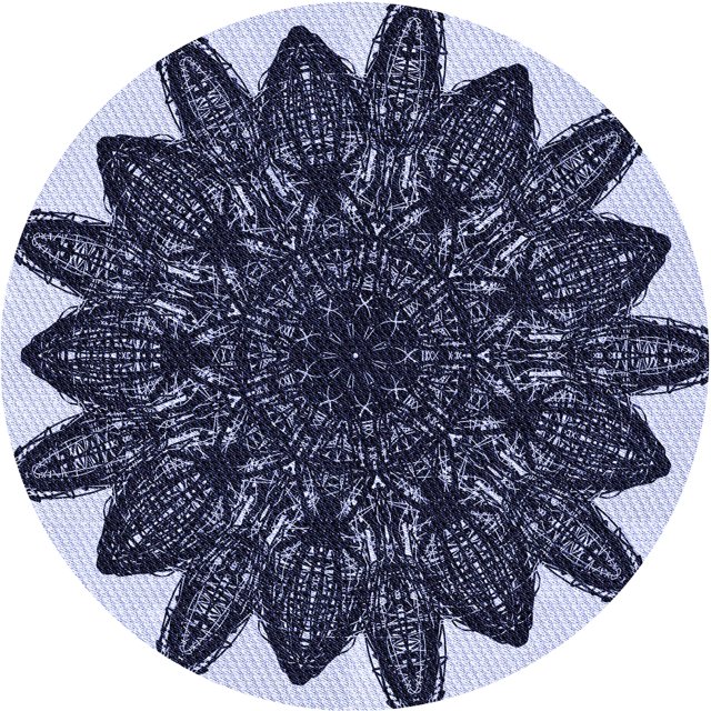 Ahgly Company Tapis Rond Lavable en Machine Intérieur Transitionnel Bleu Nuit, 5 Pieds Rond