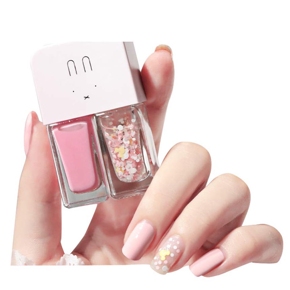 2 Colors Nail Polish Nail Polish  Quick Drying Nail Polish Glossy Longwear Nail Polish
