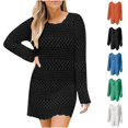thumbnail image 1 of Gspmoly Robe pour Femmes, Robe à Manches Longues à Col en V Style Imprimé pour Dames, Robes de Travail pour Femmes jusqu'à 60 % de Rabais, 1 of 4