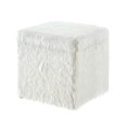 thumbnail image 2 of Inspired Home Allen Faux Fur Ottoman Storage Space Cube Shaped Serving Tray Top, 2 of 8