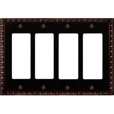 Atron Electro Industries Beading Oil Rubbed Bronze 4 Rocker Wall Plate