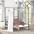 thumbnail image 3 of Gymax Full Metal Canopy Platform Bed Frame Mattress Foundation w/ Slat Support, 3 of 10