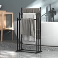 thumbnail image 1 of Cameland Floor Standing Towel Rack Three Tiered Vertical Metal Easy Bathtub Rack Multifunctional Bathroom Towel Rack and Storage Shelf, 1 of 9