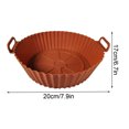 thumbnail image 2 of Brown Reusable Fryer Liner In Brown Silicone For Air Fryer #43u31, 2 of 4