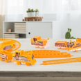 thumbnail image 3 of Assembled Rail Cars Puzzle Toy Diy Train Track Plastic Six Rails Blue Durable Three Carriages Children‘S Toys, 3 of 11