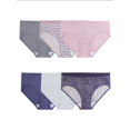 thumbnail image 1 of Fruit Of The Loom Womens Tag Free Cotton Hipster Panties 6-Pack, 7, Assorted, 1 of 7