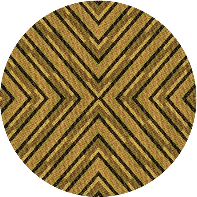 Ahgly Company Machine Washable Indoor Round Transitional Red Brown Area Rugs, 7' Round