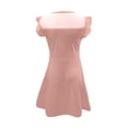 thumbnail image 4 of MIASHUI Girls Summer Casual Party Dress with Ruffle Sleeves and Mesh A-Line Design Featuring Convenient Pockets for Kids Pink,5-6 Years, 4 of 4