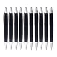 thumbnail image 2 of Wdhugt Black Black 10 Pack Retractable Ballpoint Pen Office School Supply Writing Pen Set Click Pen Bulk Pens Fine Point Ink Pens Black Ink Refillable Pens Office Supplies, 2 of 6