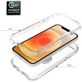 thumbnail image 2 of navor Clear Case Compatible for iPhone 12 Pro 6.1 Inch, Metal Ring Stand Works with Magnetic Car Phone Mount Case Drop Protection and Clear Hard Back Cases (Crystal Clear), 2 of 4