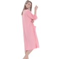 thumbnail image 2 of Women‘s Zipper Robes 3/4 Sleeve Zip Front Robe Knee Length Lightweight Housecoats with Pockets, 2 of 10