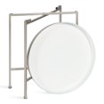 thumbnail image 4 of Kate and Laurel Celia Table d'Appoint Ronde Charmant, 18.25 x 18.25 x 22, Blanc et Argent, Table d'Accent Moderne Minimaliste pour Rangement et Présentation, 4 of 8