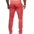 thumbnail image 4 of Babysbule Clearance Mens Pants Men's Casual Button Open Slim Fit Straight Solid Color Trousers, 4 of 5