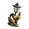 thumbnail image 4 of jinwen Garden Statue Solar Post Lamp Lawn Ornament for Spring Summer Decor Lifelike Chicken, 4 of 9