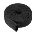 thumbnail image 1 of Unique Bargains 1.2' ID 6.5FT Nylon Protective Hose Sleeve, Cable Cover Sheath Protection, Black, 1 of 4