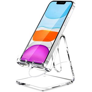 DEBGFS Support de téléphone portable, Porte-Téléphone portable, Support de Téléphone Clair pour Bureau, Compatible, Smartphone, Pad, Accessoires de bureau,