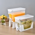 thumbnail image 2 of Large Capacity Cold Beverage Dispenser with Faucet for Refrigerator - Fruit Tea and Lemonade Pitcher with Top and Spigot, 2 of 8