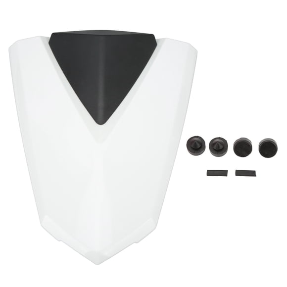 Rear Passenger  Cover, High Strength Impact Proof Perfect Fit Break Resistant Long Service Life Rear  Cover Cowl  For Motorbike White