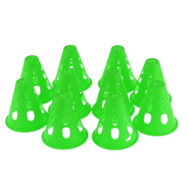 Pack of 10pcs Soccer Marker Disc Marker Cones Outdoors Skating Beginner Football Green