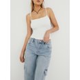 thumbnail image 2 of FAROOT Women Crop Camisole Solid Color Summer Backless Spaghetti Strap Tank Tops Sleeveless T-Shirt, 2 of 7