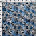 thumbnail image 4 of oneOone Georgette Viscose Blue Fabric Geometric Craft Projects Decor Fabric Printed By The Yard 42 Inch Wide, 4 of 5