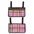 thumbnail image 2 of Wheelchair Side Bags Tool Bag Multiple Pocket Storage Pouches Armrest Accessories Rose Red, 2 of 6