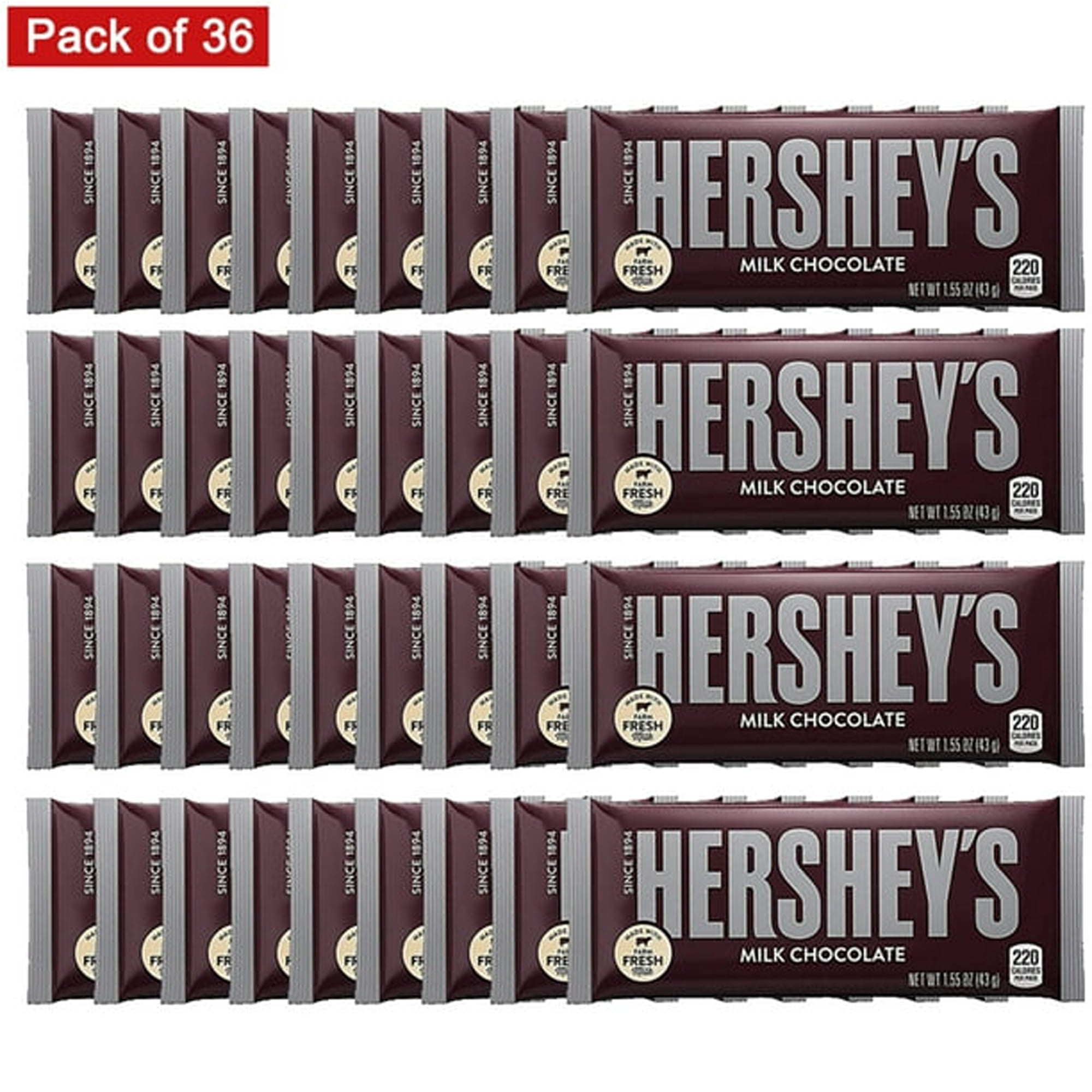 Hershey's Milk Chocolate 43g, 36 Count per Box
